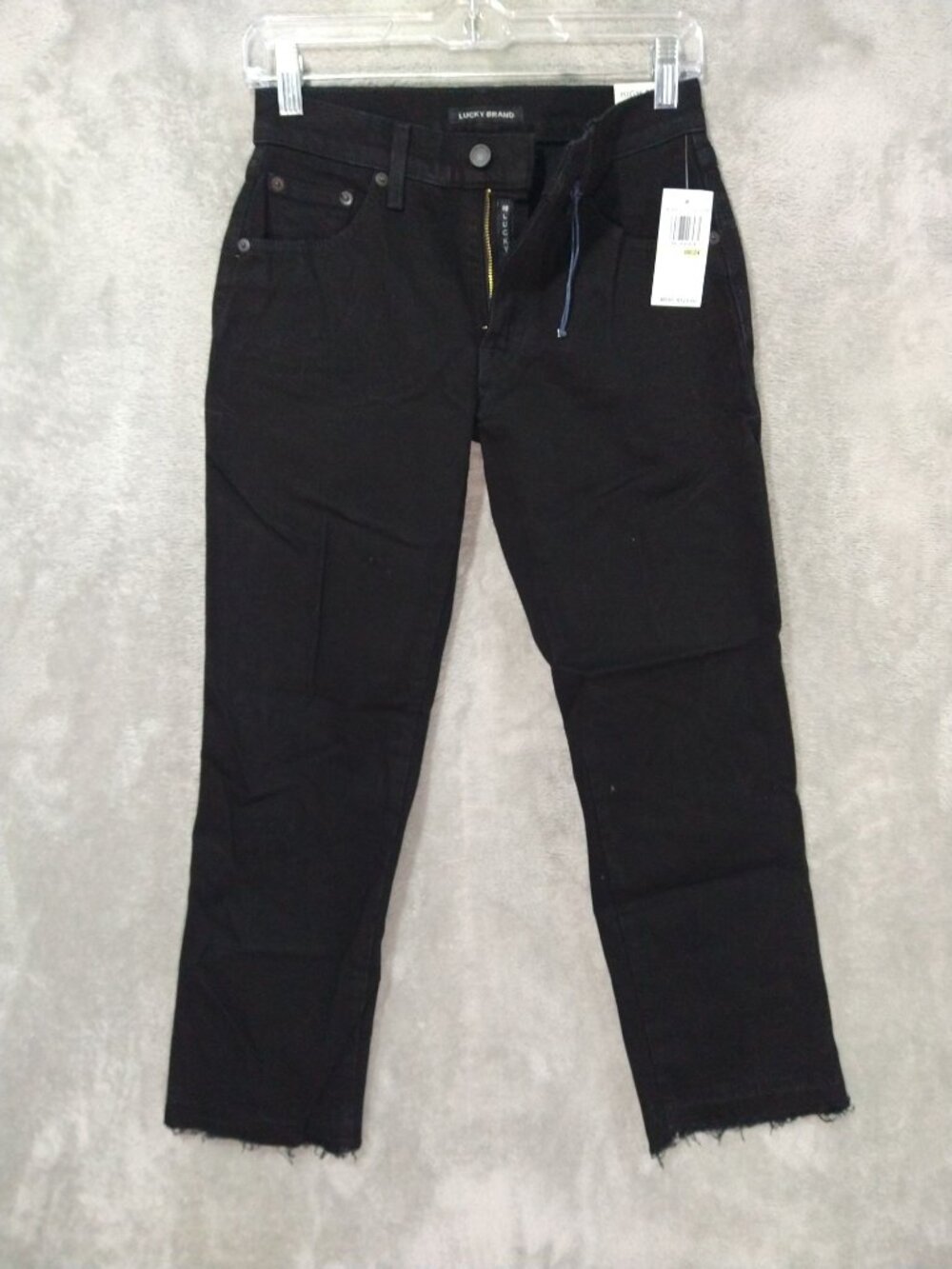 Lucky Brand Jeans Womens 00/24 Black Denim Bridgette Boot Mid Rise Straight Leg